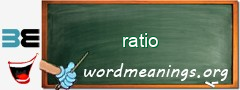 WordMeaning blackboard for ratio